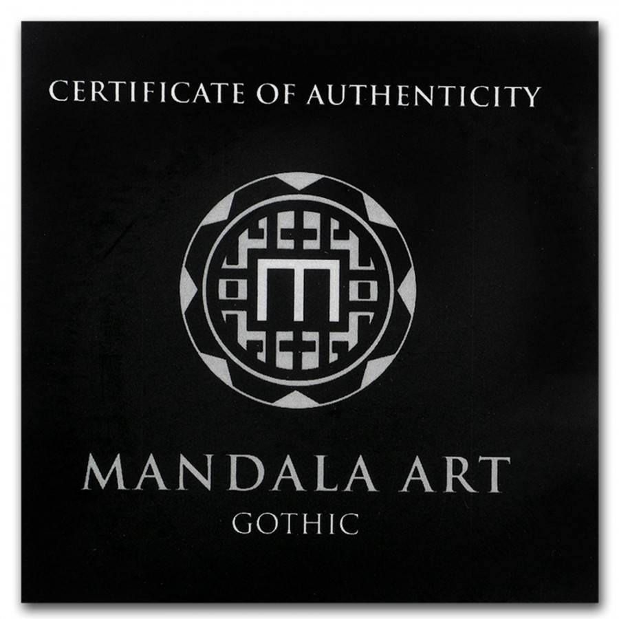 Fiji GOTHIC series MANDALA ART Silver coin $10 Antique finish 2019 Ultra High Relief 3 oz